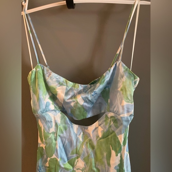 Free people revolve Astr the label Bellerose maxi floral satin dress - Picture 7 of 11